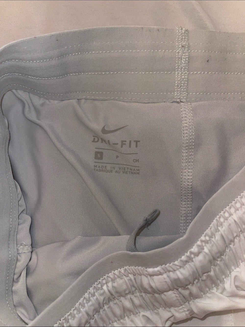 Nike Women's White Athletic Running Shorts with Swoosh - Picture 2 of 5